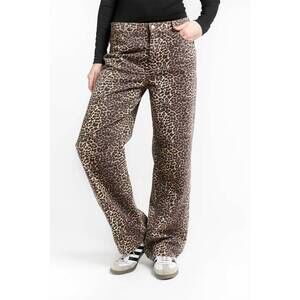 NEW INDEE low waist 5 pocket jean trousers in leopard